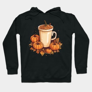 Fall Coffee, Halloween Pumpkin Latte Drink Cup, Autumn Spice Hoodie